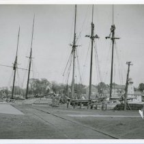 Schooners "Lyman M. Davis" and "Burt Barnes" in Kincardine harbour