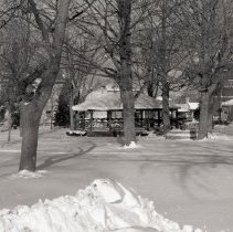 Victoria Park gazebo, old town hall and old post office, Kincardine, ON