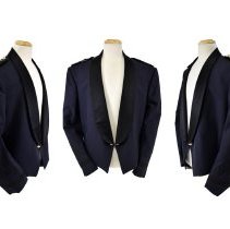 Police dress jacket pictured w/ epaulets (2025.013.003a/b)