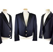 Police dress jacket pictured w/ epaulets (2025.013.003a/b)