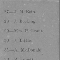 Legend of individual's names, 2 of 2