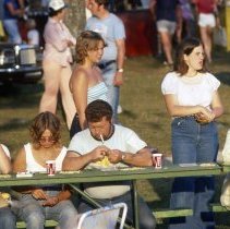 Individuals playing bingo