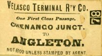 Ticket, "Velasco Terminal Railway Co."78