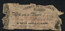 Bank note, County of Brazoria, Texas, $2