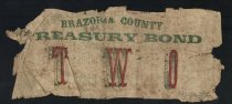 Bank note, County of Brazoria, Texas, $2