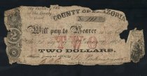 Bank note, County of Brazoria, Texas, $2