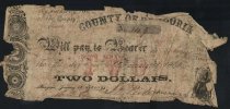 Bank note, County of Brazoria, Texas, $2