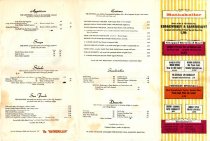 Menu - from "The Rathskeller" restaurant at the Dow Hotel in Freeport