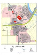 Map - Brazoria, Texas - Printed one side in color