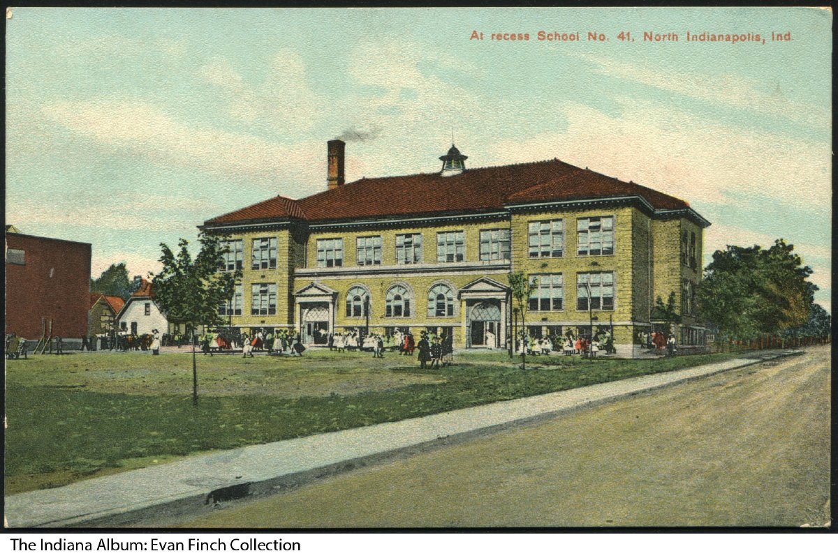 Postcard of Public School No. 41, Indianapolis, Indiana, circa 1910