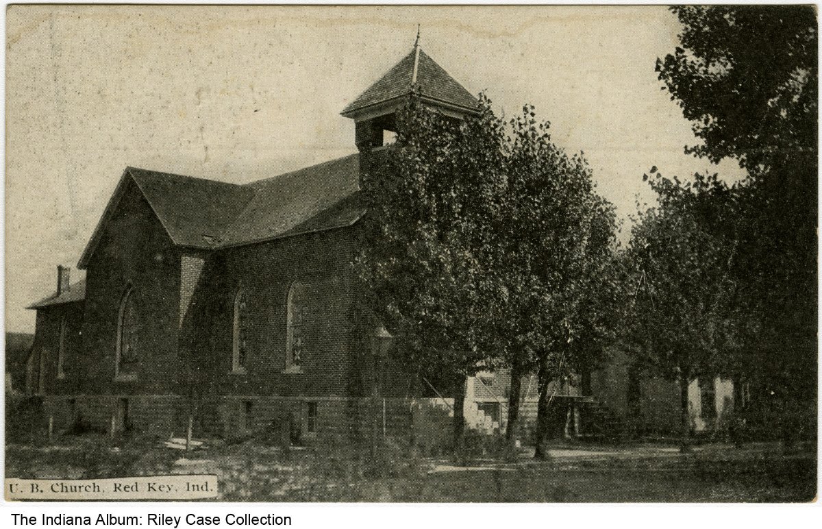 United Brethren Church, Redkey, Indiana, ca. 1911 Postmarked 1911