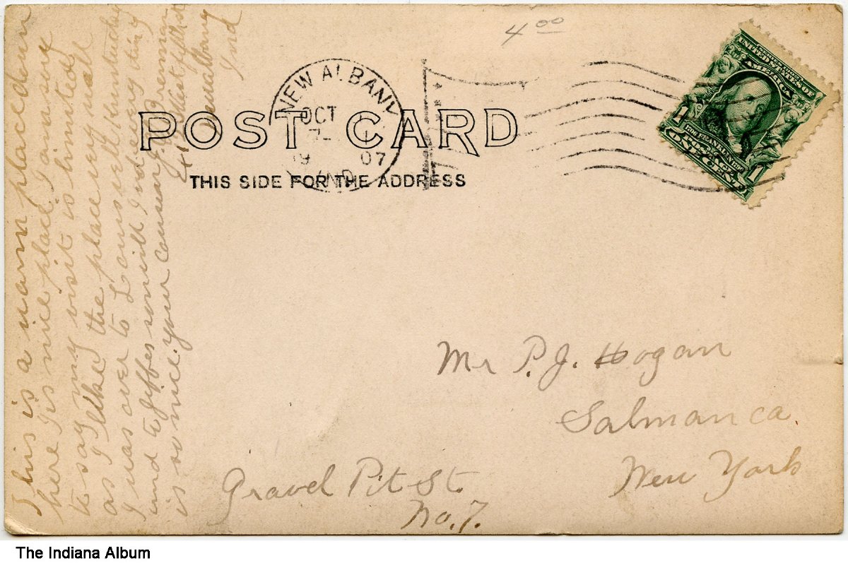 Scribner Park fountain and gazebo, New Albany, Indiana, circa 1907