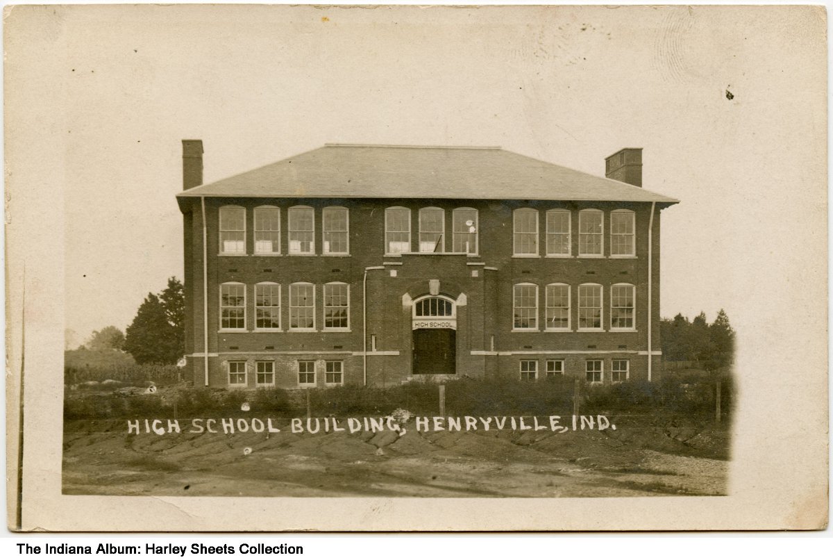 High School, Henryville, Indiana, circa 1910 Postmarked October 19