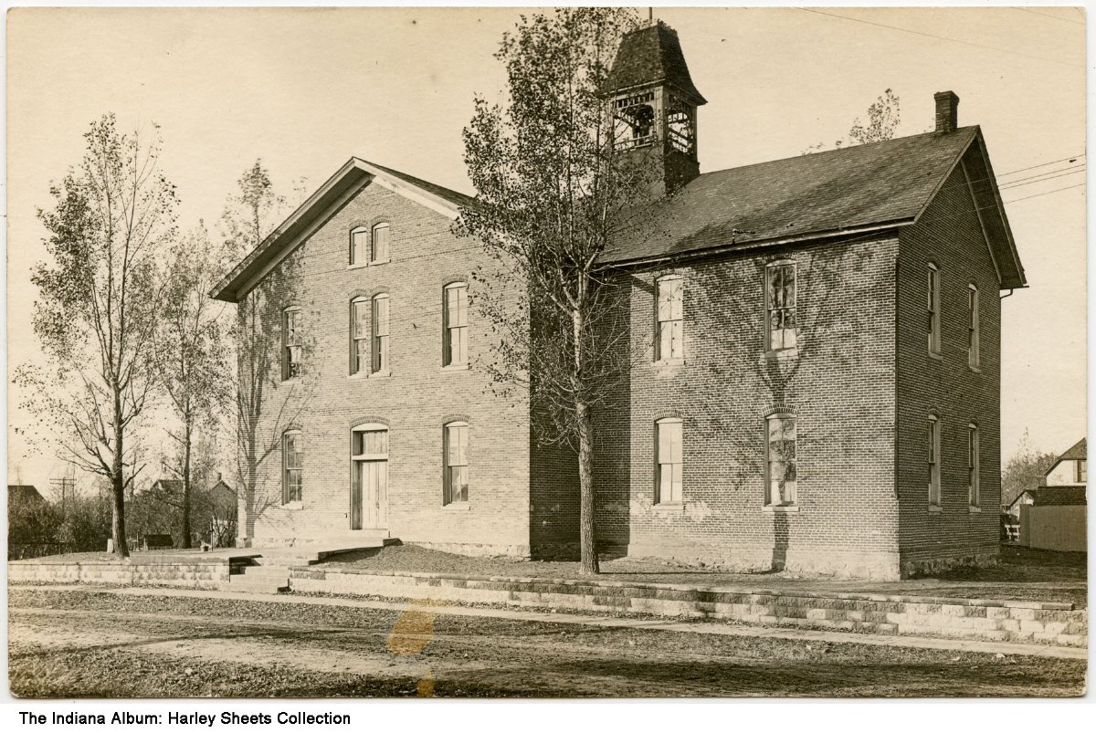 High School, Medaryville, Indiana, circa 1913 The school, which stood