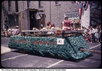 Childhood Memories float in Warsaw Centennial Parade, Warsaw, Indiana, July 5, 1954