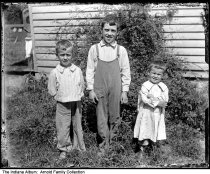 Children in yard , Rushville, Indiana, circa 1903