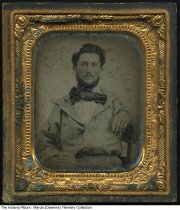 Ambrotype portrait of Peter Ladig (possibly), New Haven, Indiana, circa 1860