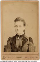 Portrait of Emma Hodge, Oakland City, Indiana, circa 1885
