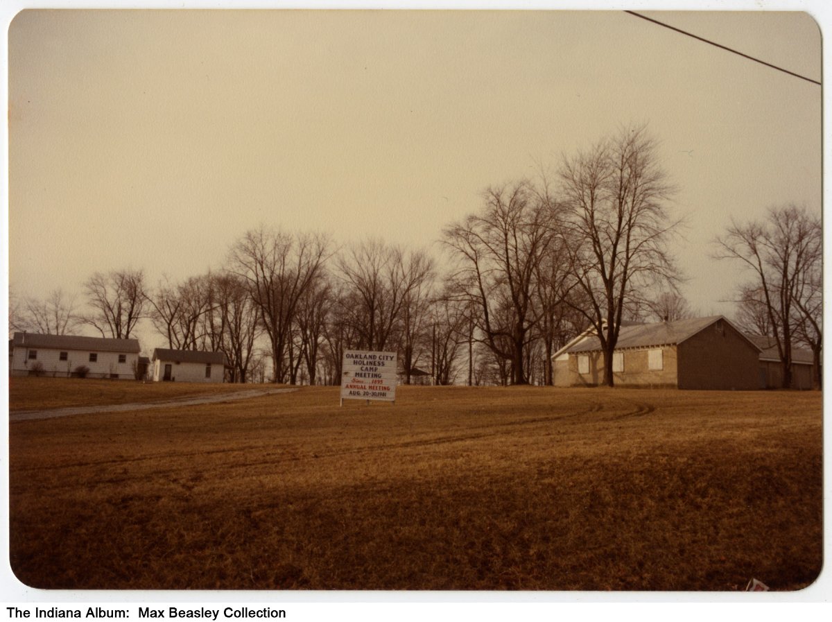 Oakland City Holiness Camp sign, Oakland City, Indiana, 1982 Houses