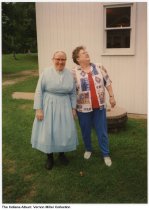 Alta Miller and Judy Stutz at the Miller's Cider Mill, Middlebury, Indiana,