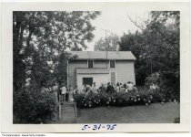 Auction at Faye (Braun) Overly's house (1891-1975), Logansport, Indiana, 1975
