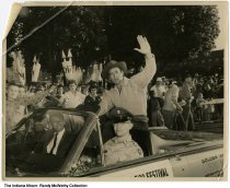Actor Clint Walker in 500 Festival parade, Indianapolis, Indiana, 1961