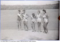 First group of Sharkettes at Fox Lake, Angola, Indiana, circa 1958