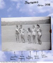 First group of Sharkettes at Fox Lake, Angola, Indiana, circa 1958