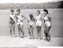 First group of Sharkettes at Fox Lake, Angola, Indiana, circa 1958