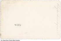 Marion Mercer and a Mercer's Garage customer, Wellsboro / Union Mills, Indi