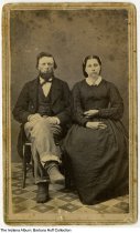 Portrait of James Stuart and his wife, Lafayette, Indiana, circa 1865