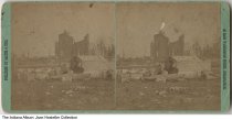 Brick building in ruins, Indianapolis, Indiana, 1874