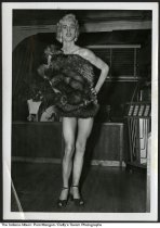 Female impersonator at Duffy's Tavern, Indianapolis, Indiana, 1953