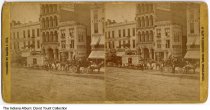 Stereograph of 24-38 East Washington Street, Indianapolis, Indiana, circa 1