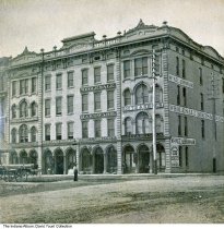 Stereograph of Alvord's Block, Indianapolis, Indiana, circa 1873