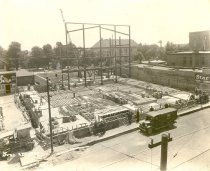 Construction of the Hotel Raulf and Fischer's Theater