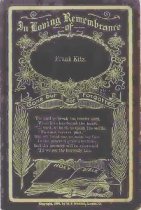 Frank Kitz Memorial Card