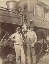Locomotive Engineers with Boy