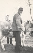 Pearl S Hansen with Dairy Cow