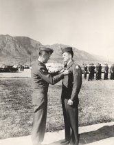 Corporal Ramon L. Gray with General Shelburne