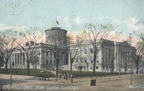 Postcard of exterior of State Capital Buildings