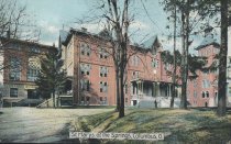 Postcard of exterior of St. Marys of the Springs building