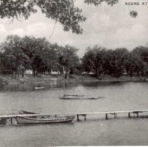 Pine Lake Dock Postcard, c. 1900