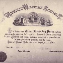 MMA Diploma of Cadet Harry Ash Pearce