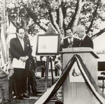 Ceremony Presentation of Apple Island Deed to West Bloomfield School District, 1970