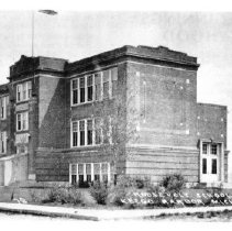 Rooosevelt School Exterior Side and Front Black and White