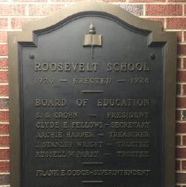 Roosevelt School Historic Plaque