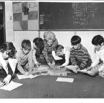 West Bloomfield Doherty Elementary School Teacher and Students on Floor