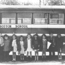Scotch Elementary School Bus With Driver Forrest Dandison and Children