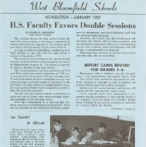1969 WBHS Double Sessions and Food Service